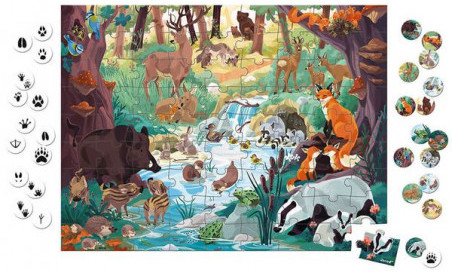 Puzzle Cherche et trouve Les Empreintes WWF Janod
